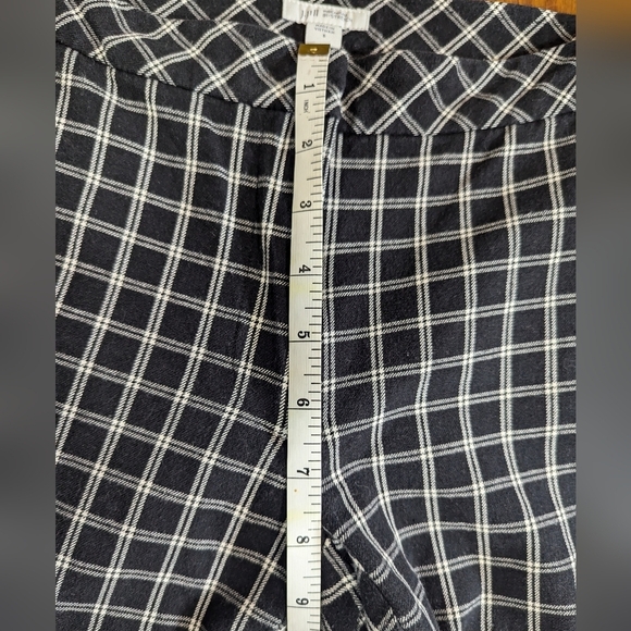 J Jill Women's Size 6 Premium Bi-Stretch Black And White Plaid Cotton Pants - Picture 9 of 11